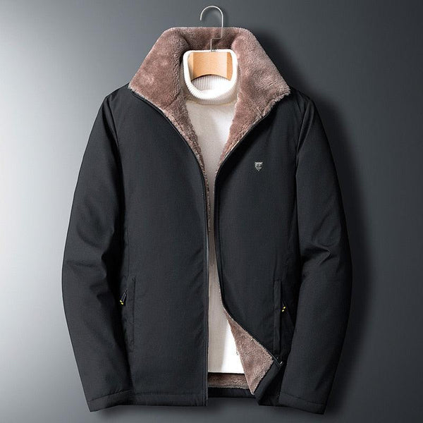 Men’s Warm Windproof Fleece Jacket Thick Outdoor Casual Hiking Coat