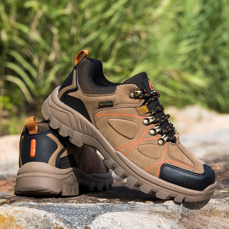 Men's Waterproof Hiking Boots Lightweight Slip Resistant Outdoor Shoes