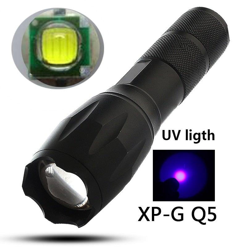 Z45 LED Flashlight Ultra Bright Zoomable Waterproof Rechargeable Camping Torch