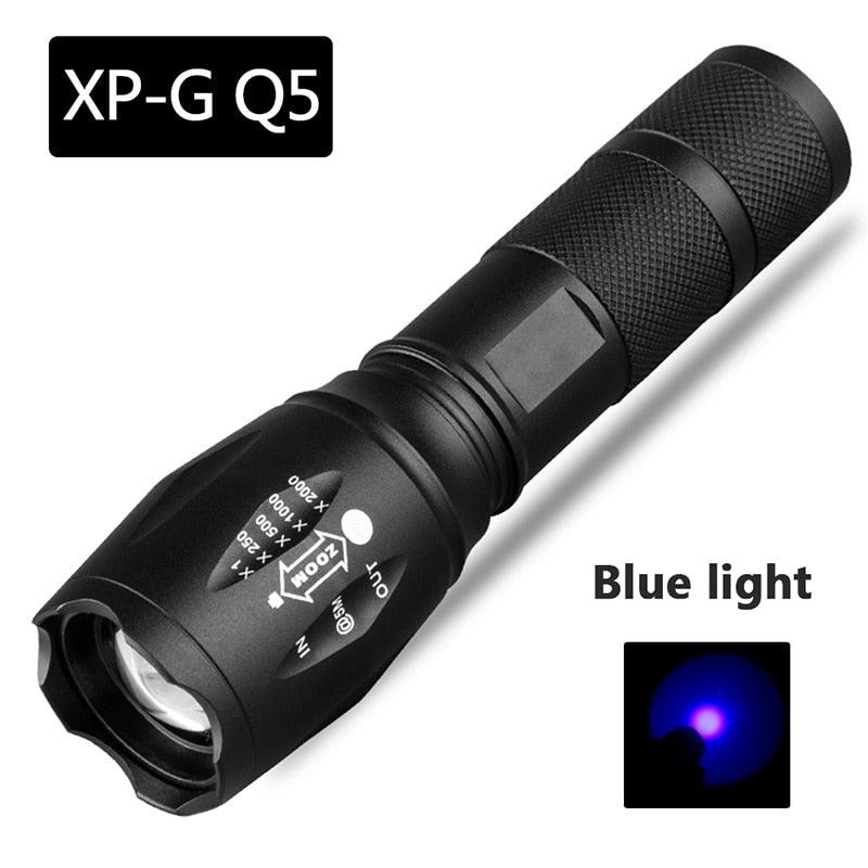 Z45 LED Flashlight Ultra Bright Zoomable Waterproof Rechargeable Camping Torch