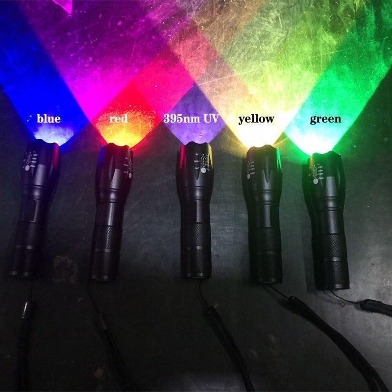 Z45 LED Flashlight Ultra Bright Zoomable Waterproof Rechargeable Camping Torch