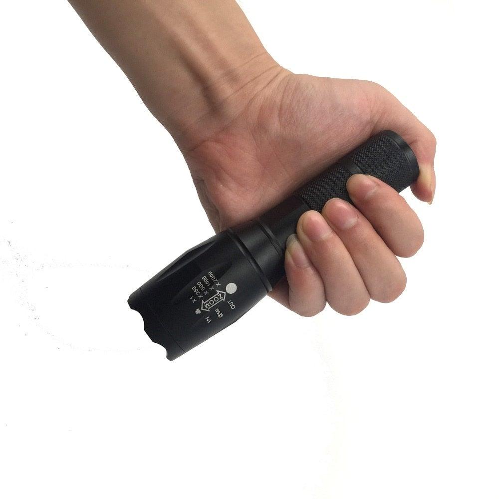 Z45 LED Flashlight Ultra Bright Zoomable Waterproof Rechargeable Camping Torch