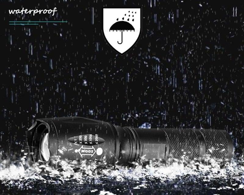 Z45 LED Flashlight Ultra Bright Zoomable Waterproof Rechargeable Camping Torch