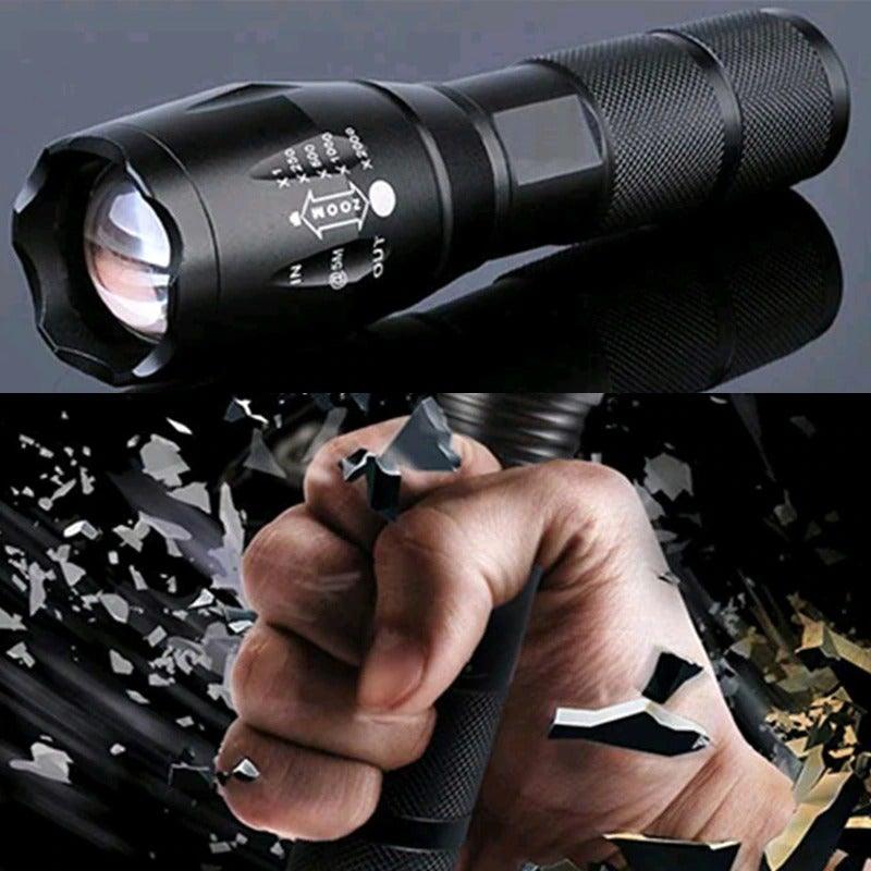 Z45 LED Flashlight Ultra Bright Zoomable Waterproof Rechargeable Camping Torch