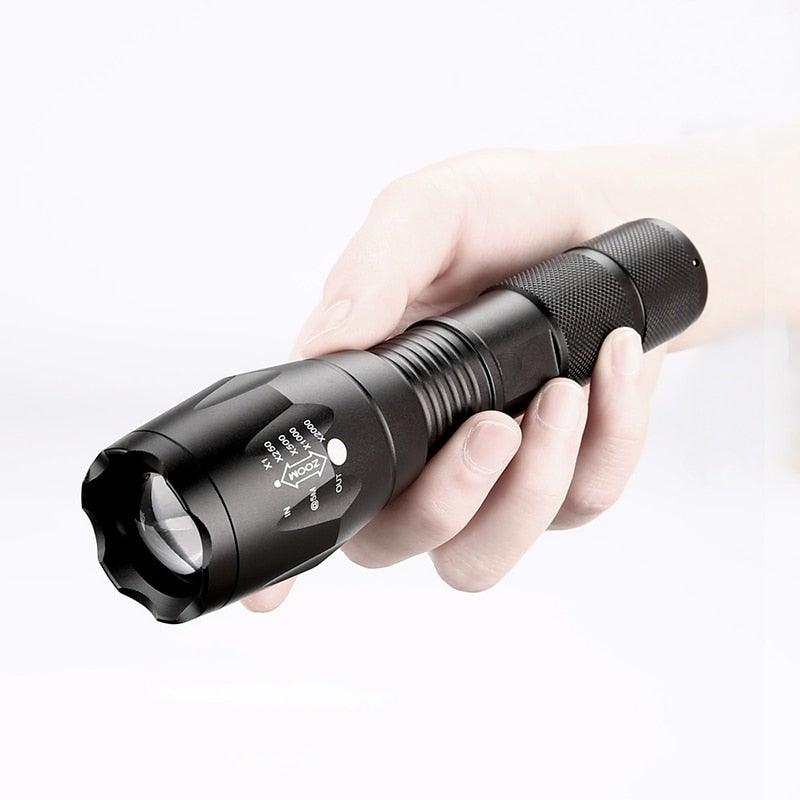 Z45 LED Flashlight Ultra Bright Zoomable Waterproof Rechargeable Camping Torch