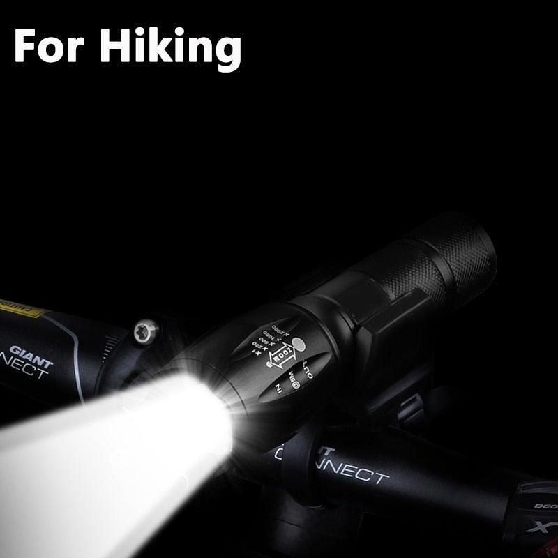 Z45 LED Flashlight Ultra Bright Zoomable Waterproof Rechargeable Camping Torch