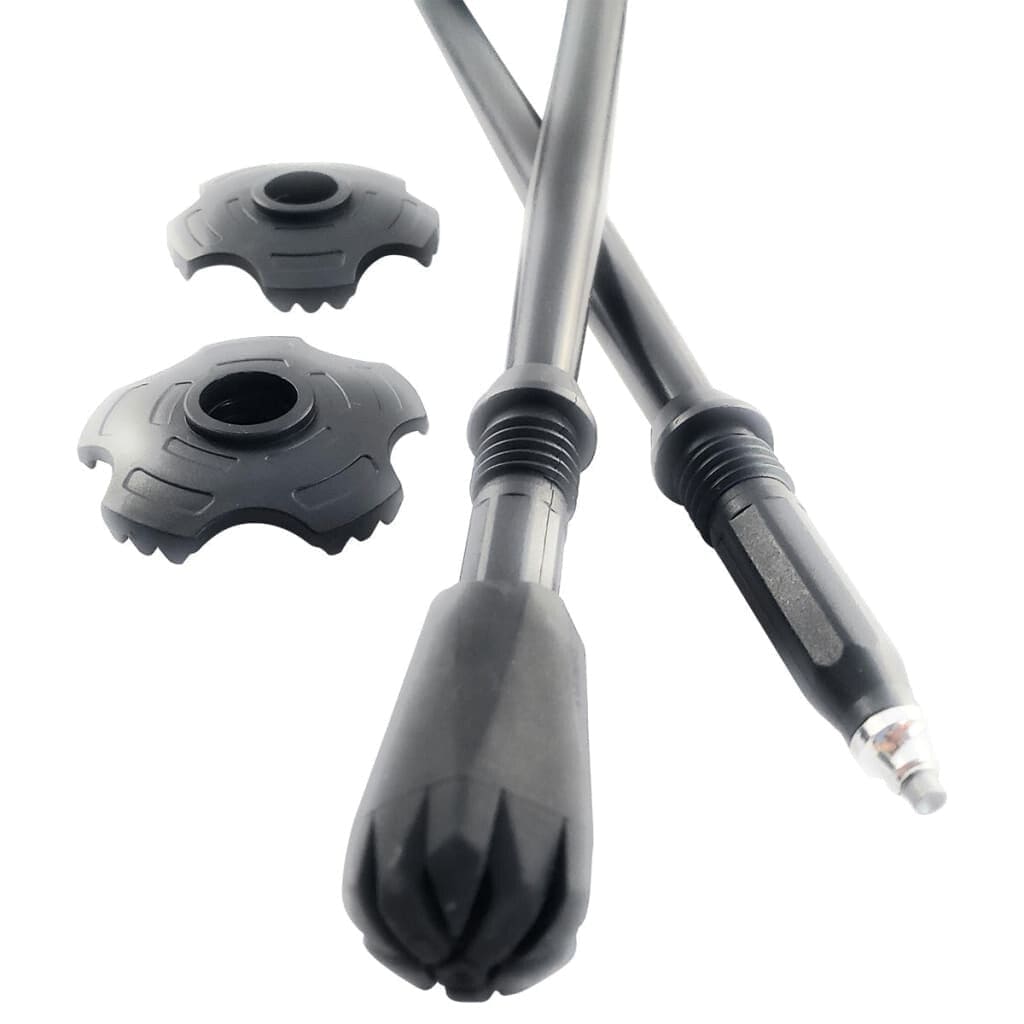 Travel Folding Hiking Walking Poles Adjustable Rubber Feet Carry Bag