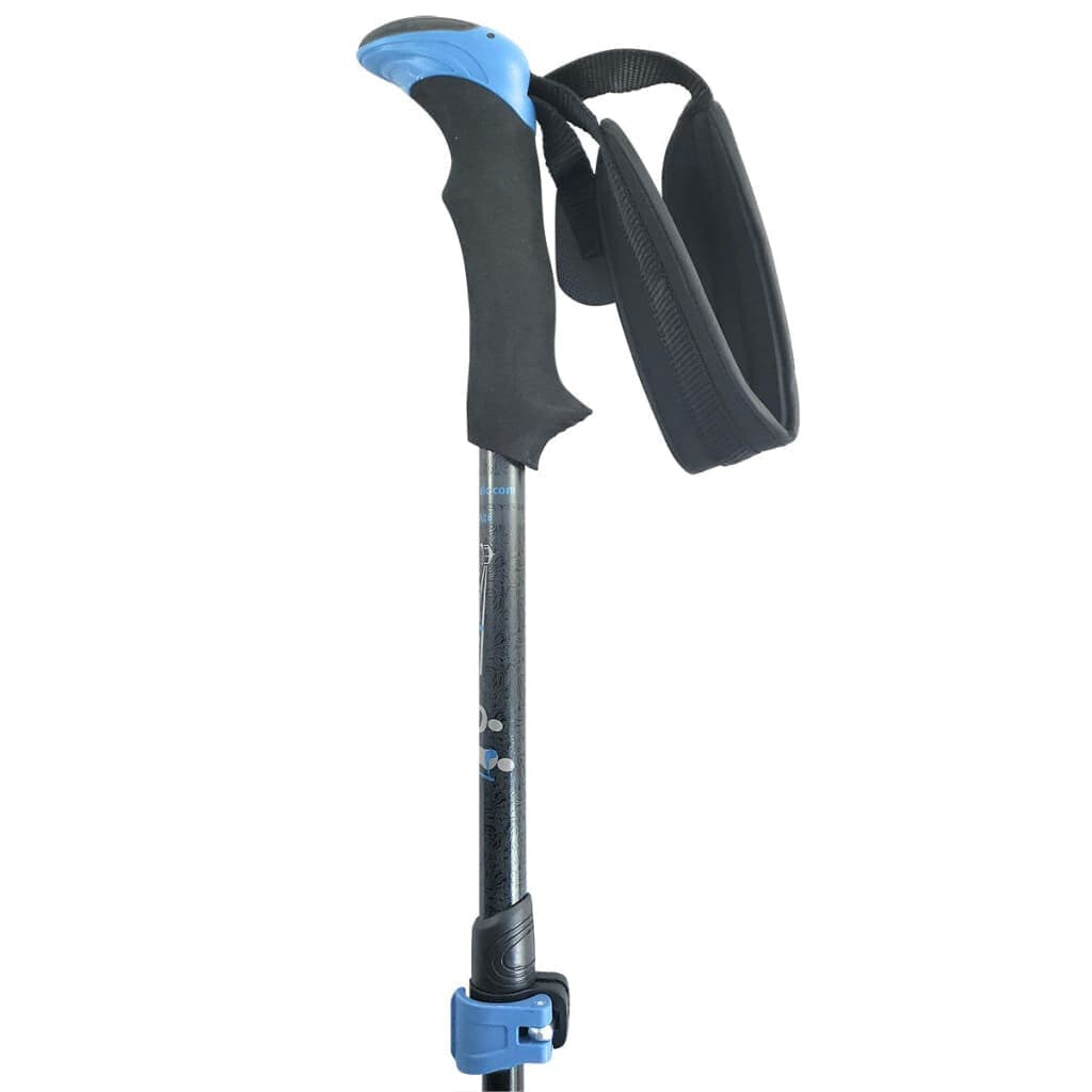 Travel Folding Hiking Walking Poles Adjustable Rubber Feet Carry Bag